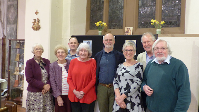 Mark Hudson with trustees of The St Martin's Heritage Trust. 
